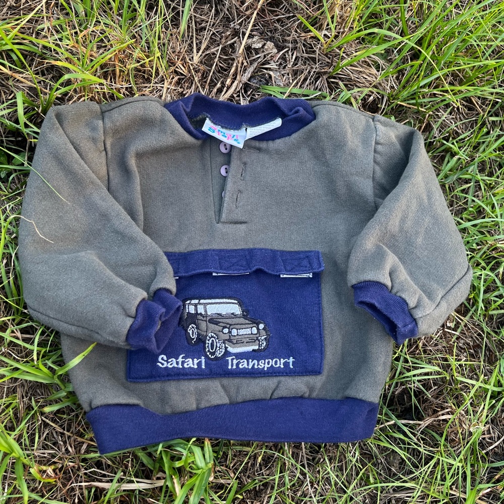 Small steps vintage baby boy sweater